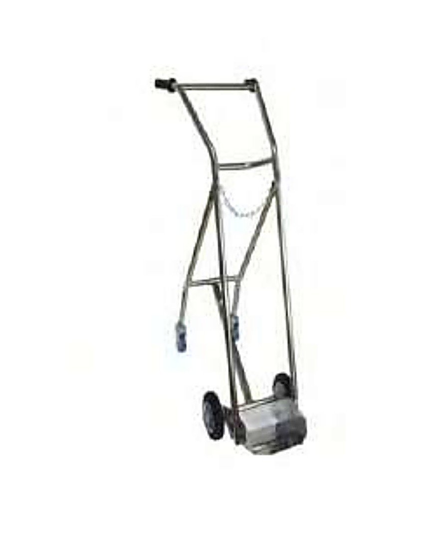 CHARIOT PORTE BOUTEILLE À OXYGÈNE EN INOX